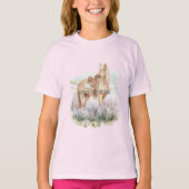 ラベンダーの花の馬の夢 Tシャツ (正面)