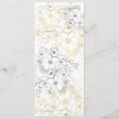 ラベンダーの花をモチーフにしたウェディングメニュー メニュー (裏面)