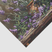 ラベンダーの花を粘土でポットデコページ 薄葉紙 (詳細)