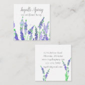 ラベンダーの花アピアス野花ハチミツ スクエア名刺 (正面/裏面)