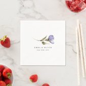ラベンダーの花ウェディング スタンダードカクテルナプキン (インサイチュ)