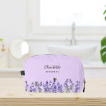 ラベンダーの花スミレの花嫁 ドップキット<br><div class="desc">紫の背景。ラベ飾ーンの花を持つ花嫁の名前をカスタマイズして追加する。</div>