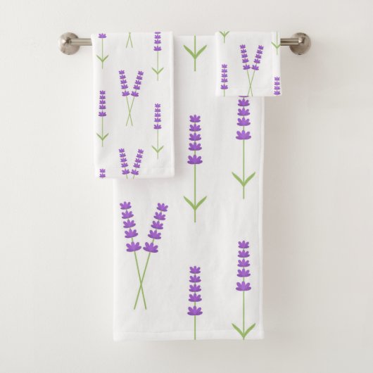 ラベンダーの花タオルのセット バスタオルセット (インサイチュ)