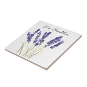 ラベンダーの花ハーブ素朴な紫色の水色 タイル (側面)