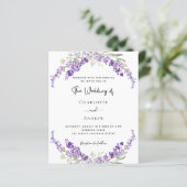 ラベンダーの花バイオレット結婚式招待状 (スタンド正面)
