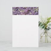 ラベンダーの花パターン 便箋 (スタンド正面)