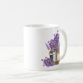 ラベンダーの花マグカップ コーヒーマグカップ (正面右)