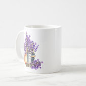 ラベンダーの花マグカップ コーヒーマグカップ (正面左)