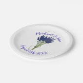 ラベンダーの花束 ハーブ 紫の花 ガーデン ペーパープレート (アングル)