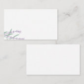 ラベンダーの花柄の座席表 プレイスカード (正面/裏面)