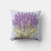 ラベンダーの花柄の枕 クッション (正面)