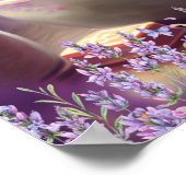 ラベンダーの花畑の愛らしい子リス　アートナーセリー ポスター (角)