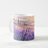 ラベンダーの花畑サンライトマグ コーヒーマグカップ (正面左)