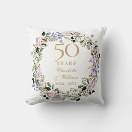ラベンダーの花輪 50周年記念フォト クッション