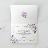 ラベンダーの花金ゴールド与えが届く遠くに 招待状 (内部)
