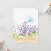ラベンダーの花 カード (正面/裏面インサイチュ)