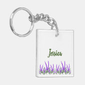 ラベンダーの花 キーホルダー (正面左)