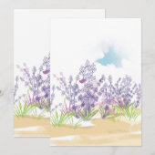 ラベンダーの花 サンキューカード (正面/裏面)