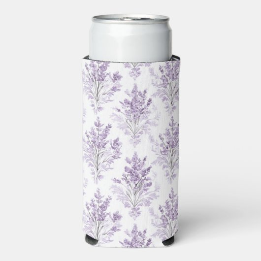 ラベンダーの花 スリム缶クーラー (Seltzer正面)