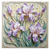 ラベンダーの花 タイル (正面)