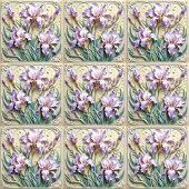 ラベンダーの花 タイル