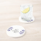 ラベンダーの花　パープル　水彩　ブライダルシャワー コースター (側面)