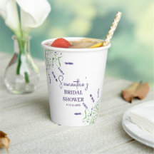 ラベンダーの花　パープル　水彩　ブライダルシャワー