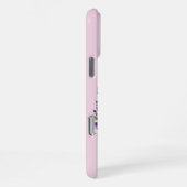 ラベンダーの花 : モノグラムイニシャル 'R' iPhoneケース (右側面)