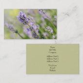 ラベンダーの花 名刺 (正面/裏面)