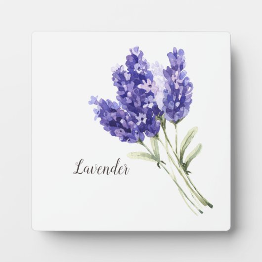 ラベンダーの花 水彩画 フォトプラーク (正面)