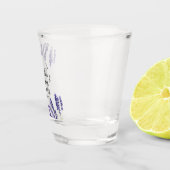 ラベンダーの花 紫の水彩色のウェディングシャワー ショットグラス (右)