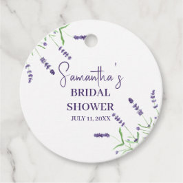 ラベンダーの花 紫の水彩 結婚前のお祝い フェイバータグ