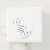 ラベンダーの花 紫の水彩 結婚前のお祝い フェイバータグ (インサイチュ)