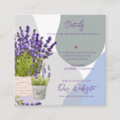 ラベンダーの花 紫の花 ウェディングの詳細 エンクロージャーカード (正面)