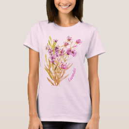 ラベンダーの花Tシャツ Tシャツ