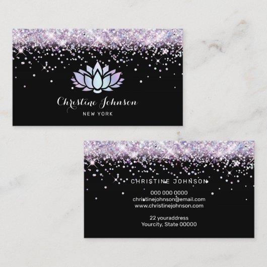 ラベンダーの蓮 名刺 (正面/裏面)