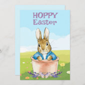 ラベンダーの蝶とウサギのピーター シーズンカード (正面/裏面)