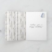 ラベンダーの蝶の夢の誕生日 カード (内部)