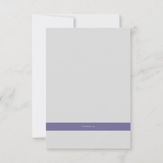 ラベンダーの記憶の死別は感謝していしています サンキューカード (裏面)