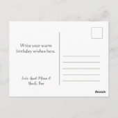 ラベンダーの誕生日ポストカード 花の写真&テキスト ポストカード (裏面)