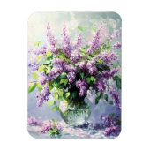ラベンダーの開花ライラックブーケ マグネット (縦)