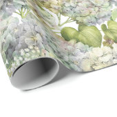 ラベンダーの青いアジサイの植物の花柄 ラッピングペーパー (ロールコーナー)