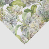 ラベンダーの青いアジサイの花柄 薄葉紙 (詳細)