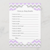 ラベンダーの願いベビー/赤素晴らしちゃんシャワーアイディア アドバイスカード (正面)