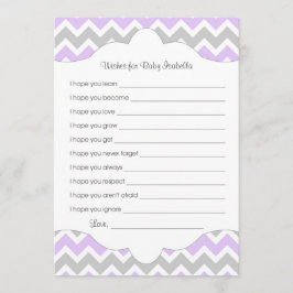 ラベンダーの願いベビー/赤素晴らしちゃんシャワーアイディア アドバイスカード