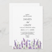 ラベンダーの願結婚い 招待状 (正面/裏面)