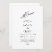 ラベンダーの願結婚い 招待状 (正面/裏面)