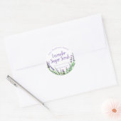 ラベンダーの香り付き砂糖スクラブラベル ラウンドシール (封筒)