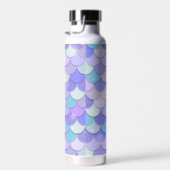 ラベンダーの魚の鱗のパターン ウォーターボトル (右面)