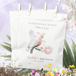 ラベンダーの鳥のベビーシャワーの野の花の種 フェイバーバッグ